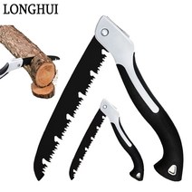 나무 가지치기 야외 벌목용 접이식 톱 수동 다기능 가정용 미끄럼 방지 그립, 210mm