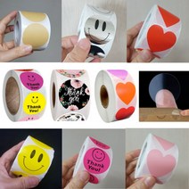 33종 빅사이즈 대용량시리즈 스마일 땡큐 다꾸 하트 투명 스티커 감사 답례품, 28. [504] 크라프트원형 3.8cm