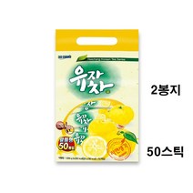 유자차 분말 가루 유자분말 스틱 유자청 국내산 유자 50포, 2봉지