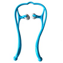4세대 2way 다용도 지압 롤러 셀프 마사지기 휴대용 수동 목 종아리 허벅지 발 안마 승모근 지압 주물럭 경추 지압봉 공 안마기, 1개