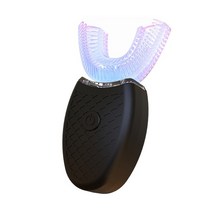 음파 전동 진동 초음파 자동 칫솔 휴대용 구강 세정기 소닉 도 지능형 미백 성인 방수, 검은 칫솔