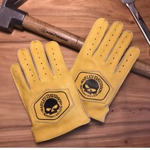 클래식 바이크 장갑 반장갑 할리 오토바이 소가죽 여름용 레트로 논슬립, E 장갑