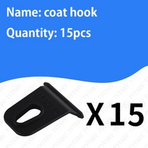 카라반 캠핑카 수납 선반 정리 부속 부품 액세서리 TYTXRV블랙 범용 천막 코트 후크 랙 RV 캠핑용 캐러밴 파티 조명 스탠드, 3.15pcs