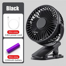 저전력온풍기 Xiaomi Mini Clip Fan Portable Power Ultraquiet USB Stroller High Quality Student Cute Conveni, Add Cable Battery