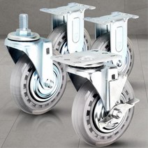 경량용 5인치 저소음 고탄성 우레탄 바퀴 운반카트 캐스터 전동 카트기, 경량용5인치인라인회전