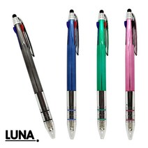 루나 UV3색 스마트터치펜 0.7mm 신형니들펜 독일잉크 잘써지고 샤이니한 나만의 특별한 삼색볼펜, 8개, 랜덤발송