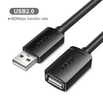 Jasoz-USB 연장 케이블 A Male to Female USB 3.0 2.0 익스텐더 스마트 노트북 PC TV Xbox One SSD 고속, 02 USB 2.0_02 1m