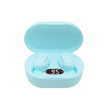 무선 블루투스 헤드폰 E7S TWS 스포츠 미니 이어버드 소음 차단 디지털 디스플레이 진정한 스테레오 이어폰, 009, 03 Blue