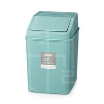 코멕스산업 코멕스 클린푸쉬휴지통 3.5L 민트 쓰레기통 분리 배출, 1개, 상세참조