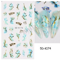 1 pc 디자인 손톱 장식 네일 접착제 손톱 장식 슬라이더 접착제 네일 데칼 SASW5D, 5DK174