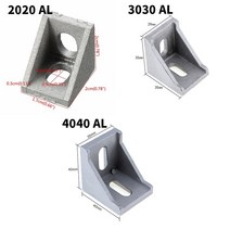너트 구멍이 있는 알루미늄 앵글 코너 조인트 T-슬롯 프로파일 프레임 압출 브래킷 2020 3030 4040 연결, 01 3030 Aluminum
