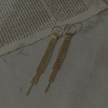 Dia Gold Earring 언발 레이어드 드롭 롱 귀걸이