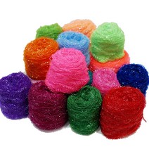 반짝이 수세미실 대용량 430g 뜨개실 뜨게실 수세미 부전모사 털실 코바늘실, 돗바늘, 9.핑크