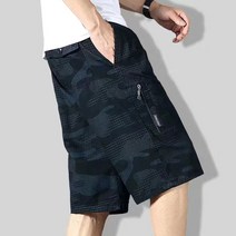 자칠 남성용 밀리터리패턴 밴딩 반바지