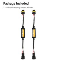 호환 자동차 부품 부속품 Canbus-H8/ H11 배선 디코더 어댑터 안티 하이퍼 블링크 플래시 오류 캔버스 헤, 한개옵션1, 01 as shown