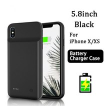 미니보조베터리 휴대용충전기 출장배터리 xilecaly 전원 케이스 portabel power bank 외부 배터리 충전기 케이스 for iphone 13 12 11 pro xr, 블랙 x xs