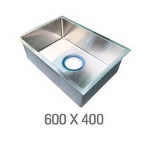 사각씽크볼 650 NEMO 사각볼 싱크대 씽크대 배수구포함 600X400, 없음