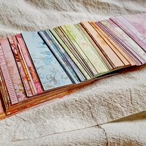 다꾸용 데코속지 Panalisacraft 150pcs 레인보우 컬러 인쇄 텍스처 Scrapbooking 배경 종이 팩 수제 공예 D