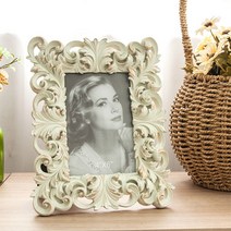 유럽풍 앤틱 빈티지 바로크 골드터치 사진 액자 2size 마블