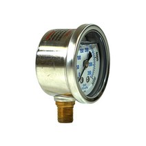 PRO-EDGE INDUSTRIAL PNEUMATICS AND CONTROLS Liquid Filled Lower Mount Pressure Gauge with 1.5