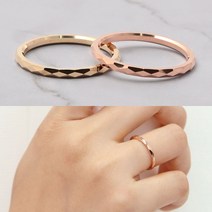 오노마 오노마 ONM 14K 로즈골드 골드 할로우 다이아 컷팅 금 반지 11호 (9594781)