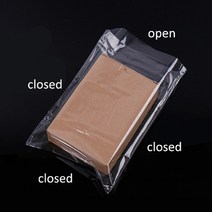 공업용포장랩 PVC 열 수축 필름 포장 보관 가방 소매 씰 투명 플라스틱 Polybag 선물 화장품 파우치 100 개/묶음, [09] 15x25cm