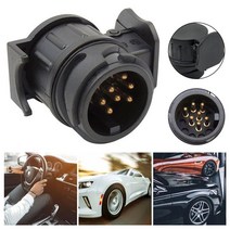 미국식 7핀아답터 어댑터 12v towbar 견인 방수 플러그 소켓 보호 연결 a30 내구성 13-7 핀 플러그 트레일러 커넥터, 없음