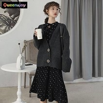퀸앤조이 심플 투버튼 숏 가디건***판매자 퀸앤조이***