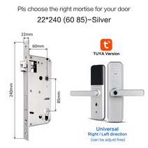 유리문도어락 출결관리 지문인식 강화도어도어락 tuya zigbee 생체 smart door locker 호텔 airbnb keyless entry home handle app, 6085