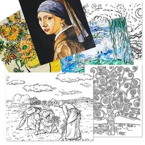 [알록이네049] 아티바바 명화 캔버스보드도안 (명화그리기 반고흐 클림트 모네 이삭줍기), 6종모두