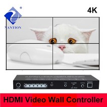 4K 2x2 비디오 월 컨트롤러 1 HDMI 입력 4 HDMI 출력 2x1 3x1 4x1 1x2 1x3 1x4 TV 프로세서 이미지 스티칭