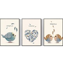 히여 보석 십자수 DIY 패키지 하트 아기 새 BH-031 각 30 x 40 cm, 1개