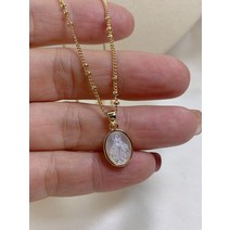 루비목걸이 원석 천연 천연석 목걸이 어머니의 날 우아한 작은 타원형 메달 거룩한 172
