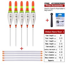 낚시찌 붕어 민물 바다 5PCS 낚시 수레 + 5 부표 튜브 1 가방 후크 홀더 큰 꼬리 Bobber 얕은 물 나노 수직 도구 태클, SB-NM-CW2 5pieces