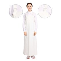 웰프런 우레탄 방수앞치마 쌍고리 H형 대, 무광 화이트, 1개