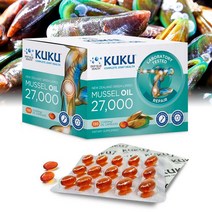 뉴질랜드 초록입홍합오일 초록홍합 초록입홍합 효능 푸른홍합, 27000mg 120캡슐 2통