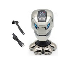 호환 필립스 교체 헤드 면도기 7D 플로팅 남성용 전기 LCD 충전식 방수 대머리 코 헤어 트리머 5 in 1, CHINA_Stand-alone no box, [02] Stand-alone no box, 02 Stand-alone no box