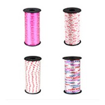 렛츠파티 이니셜풍선 숫자풍선 은박풍선 헬륨풍선 파티용품 이벤트풍선, 인쇄컬링리본 100야드 레드하트, 1개