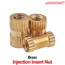 황동 스트레이트 널 인서트 너트 플라스틱 사출 금형 M1.4 M2, 08 L12_10 M6xOD8 (20Pcs)