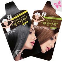 펴난 5분 스피드 헤어 컬러 샴푸하듯 편한 염색약, 진갈색, 1개
