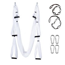 플라잉요가해먹 가정용 해먹 요가 천 공중 요가 해먹 반 중력 플라잉 스윙 실크 필라테스 세트 스틸 카라비, 07 WHITE