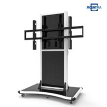 안전포장 마운트피아 EMS-1W 이동식 대형TV거치대 86-98인치 전자칠판 스탠드 전동식 높이조절 실버