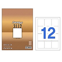 [한국폼텍] 레이져/잉크젯 라벨LS3112_12칸, 100매, 12칸