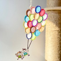 우드 썬캐쳐 만들기 diy 키트 재료 한지 공예 모빌 드림캐쳐 장식 어린이 돌봄교실 초등 중등 고등 취미 5개 세트, 구르미연