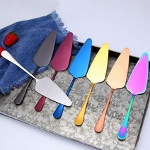 1개 다채로운 스테인레스 스틸 톱니 모양의 자리 케이크 서버 블레이드 커터 파이 피자 삽 주걱 베이킹 도구 Dropship, black