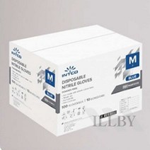 일비 일회용 니트릴장갑 블루 M 100매 청소장갑 1회용장갑 주방용장갑