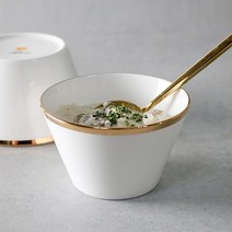 도자기 대접 공기 식기 골드라인 그릇