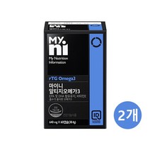일동제약 마이니 알티지 오메가3 rtg dha epa 비타민e 임산부 혈행 기억력, 2개, 60캡슐