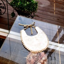 당일출고/ 펀칭레이스 아기턱받이-면100%/ 태교DIY 아기턱받이만들기/ 프랑스자수