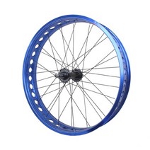 팻바이크 휠포크 자전거 액세서리 MTB 서스펜션 공기 펫바이크 악세사리 종류 라이트 26X4.0 스노우 바퀴 세트 초폭 20인치 앞뒤 알루미늄 테두리 디스크 브레이크 회전 플라이에, 26x4.0 아노다이징 블루, 뒷바퀴
